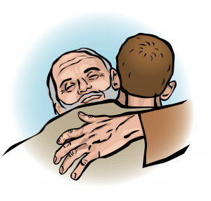 Father Welcomes Prodigal Son Clipart